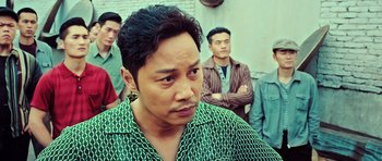 Movie still from “Ip Man 3” (2015), directed by Wilson Yip – A group of men standing next to each other; Close Up shot, Low angle