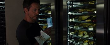 Movie still from “Iron Man 3” (2013), directed by Shane Black – Close Up shot, Over the shoulder angle