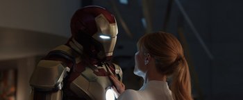 Movie still from “Iron Man 3” (2013), directed by Shane Black – Close Up shot, Over the shoulder angle