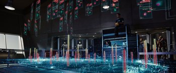 Movie still from “Iron Man 3” (2013), directed by Shane Black – Extreme Wide shot, Low angle