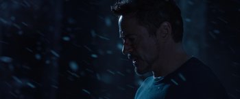 Movie still from “Iron Man 3” (2013), directed by Shane Black – Close Up shot, Over the shoulder angle