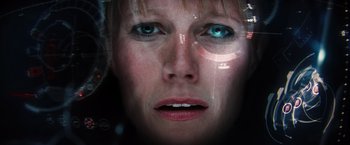 Movie still from “Iron Man 3” (2013), directed by Shane Black – Close Up shot, Over the shoulder angle