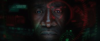 Movie still from “Iron Man 3” (2013), directed by Shane Black – Extreme Close Up shot, High angle