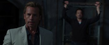 Movie still from “Iron Man 3” (2013), directed by Shane Black – Close Up shot, Over the shoulder angle