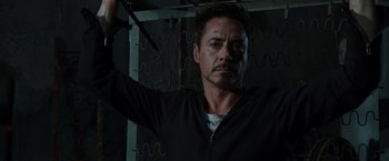 Movie still from “Iron Man 3” (2013), directed by Shane Black – Close Up shot, Low angle