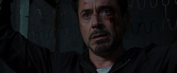 Movie still from “Iron Man 3” (2013), directed by Shane Black – Close Up shot, High angle