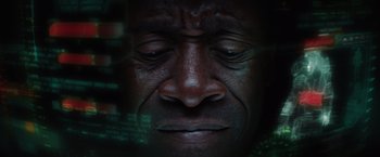 Movie still from “Iron Man 3” (2013), directed by Shane Black – Extreme Close Up shot, High angle