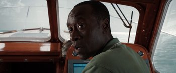 Movie still from “Iron Man 3” (2013), directed by Shane Black – Close Up shot, Over the shoulder angle