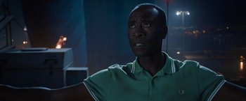 Movie still from “Iron Man 3” (2013), directed by Shane Black – Close Up shot, Low angle