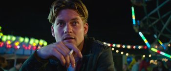 Movie still from “It Chapter Two” (2019), directed by Andy Muschietti – A man with a cigarette in his mouth; Close Up shot, Low angle