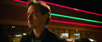 Movie still from “It Chapter Two” (2019), directed by Andy Muschietti – A person wearing a black shirt; Close Up shot, Low angle