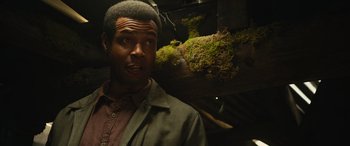 Movie still from “It Chapter Two” (2019), directed by Andy Muschietti – A person wearing a jacket; Close Up shot, Low angle