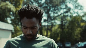 Movie still from “Atlanta” (2016), created by Donald Glover – Close Up shot, Low angle