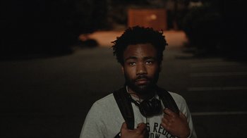 Movie still from “Atlanta” (2016), created by Donald Glover – Close Up shot, Over the shoulder angle