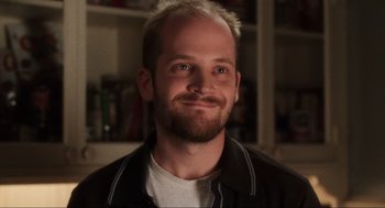Movie still from “Jerry Maguire” (1996), directed by Cameron Crowe – A person with a beard; Close Up shot, Low angle
