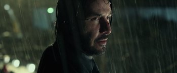 Movie still from “John Wick” (2014), directed by Chad Stahelski – A person in a car window; Close Up shot, Low angle