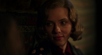 Movie still from “Jojo Rabbit” (2019), directed by Taika Waititi – A person wearing a jacket; Close Up shot, Over the shoulder angle