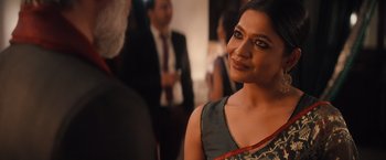 Movie still from “Khufiya” (2023), directed by Vishal Bhardwaj – A person wearing a dress; Close Up shot, Over the shoulder angle