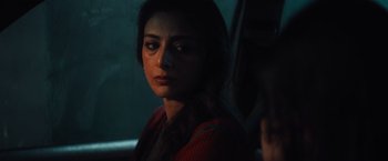 Movie still from “Khufiya” (2023), directed by Vishal Bhardwaj – A person sitting in a car; Close Up shot, Low angle