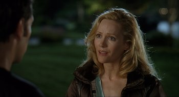 Movie still from “Knocked Up” (2007), directed by Judd Apatow – A person with blonde hair; Close Up shot, Over the shoulder angle