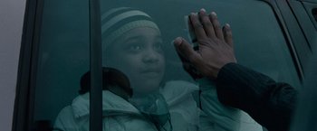 Movie still from “Law Abiding Citizen” (2009), directed by F. Gary Gray – A child is looking out of a car window; Close Up shot, Low angle