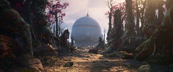 Movie still from “Lightyear” (2022), directed by Angus MacLane – An image of an image of an image of an image of an image of an image of an image of an image of an image of an image; Extreme Wide shot, Low angle