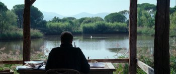 Movie still from “Love Actually” (2003), directed by Richard Curtis – Extreme Wide shot, Over the shoulder angle