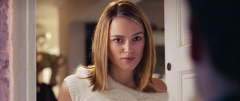 Movie still from “Love Actually” (2003), directed by Richard Curtis – Close Up shot, Over the shoulder angle