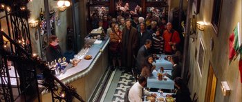 Movie still from “Love Actually” (2003), directed by Richard Curtis – Wide shot, High angle