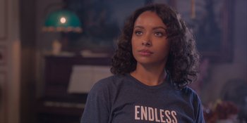 Movie still from “Love in the Villa” (2022), directed by Mark Steven Johnson – Close Up shot, Over the shoulder angle