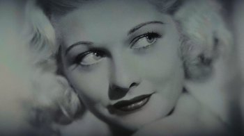 Movie still from “Lucy and Desi” (2022), directed by Amy Poehler – The face of a woman; Extreme Close Up shot, High angle