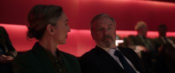 Movie still from “M3GAN” (2022), directed by Gerard Johnstone – A man and a woman are looking at each other; Close Up shot, Over the shoulder angle