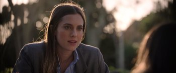 Movie still from “M3GAN” (2022), directed by Gerard Johnstone – A person wearing a jacket; Close Up shot, Over the shoulder angle