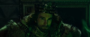 Movie still from “Maleficent” (2014), directed by Robert Stromberg – A person wearing a crown; Close Up shot, High angle