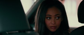 Movie still from “Margaux” (2022), directed by Steven C. Miller – A person sitting in a car; Close Up shot, Over the shoulder angle