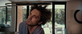 Movie still from “Margaux” (2022), directed by Steven C. Miller – A person with long hair; Close Up shot, Low angle