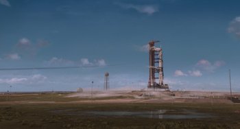 Movie still from “Men in Black 3” (2012), directed by Barry Sonnenfeld – An image of an abandoned space station in the middle of the day; Extreme Wide shot, Low angle