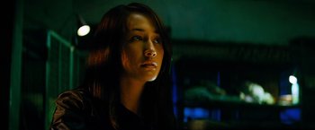 Movie still from “Mission: Impossible III” (2006), directed by J.J. Abrams – A beautiful young lady looking into the distance; Close Up shot, Low angle