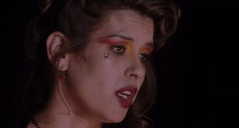 A person with makeup on