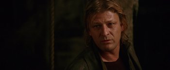 Movie still from “National Treasure” (2004), directed by Jon Turteltaub – A person with long hair; Close Up shot, Low angle