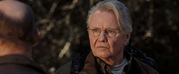Movie still from “National Treasure: Book of Secrets” (2007), directed by Jon Turteltaub – An older man with glasses and a beard; Close Up shot, Low angle