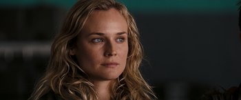 Movie still from “National Treasure: Book of Secrets” (2007), directed by Jon Turteltaub – A person with long blonde hair; Close Up shot, Low angle