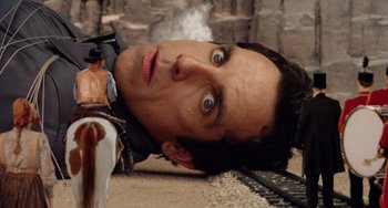 Movie still from “Night at the Museum” (2006), directed by Shawn Levy – A person laying on the ground; Close Up shot, High angle