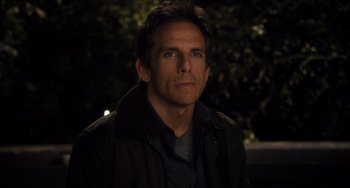 Movie still from “Night at the Museum: Secret of the Tomb” (2014), directed by Shawn Levy – Ben stiller wearing a black jacket; Close Up shot, Over the shoulder angle