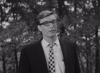 Movie still from “Night of the Living Dead” (1968), directed by George A. Romero – Close Up shot, Low angle