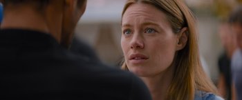 Movie still from “No Limit” (2022), directed by David M. Rosenthal – A person talking to another person; Close Up shot, Over the shoulder angle
