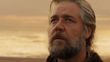 Movie still from “Noah” (2014), directed by Darren Aronofsky – A person with a beard; Close Up shot, Low angle