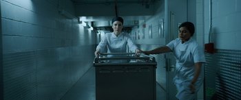 Movie still from “Ocean's Eight” (2018), directed by Gary Ross – Medium shot, Low angle