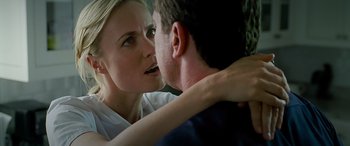 Movie still from “Olympus Has Fallen” (2013), directed by Antoine Fuqua – A man and a woman face each other in a room; Close Up shot, Over the shoulder angle
