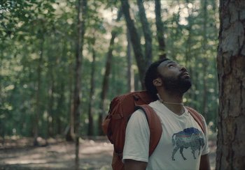 Movie still from “Atlanta” (2016), created by Donald Glover – Medium shot, Low angle